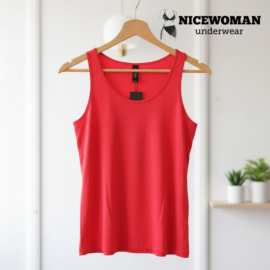 تاپ زنانه حلقه ای نخی قرمز برند اروپایی اسمارا آلمانی