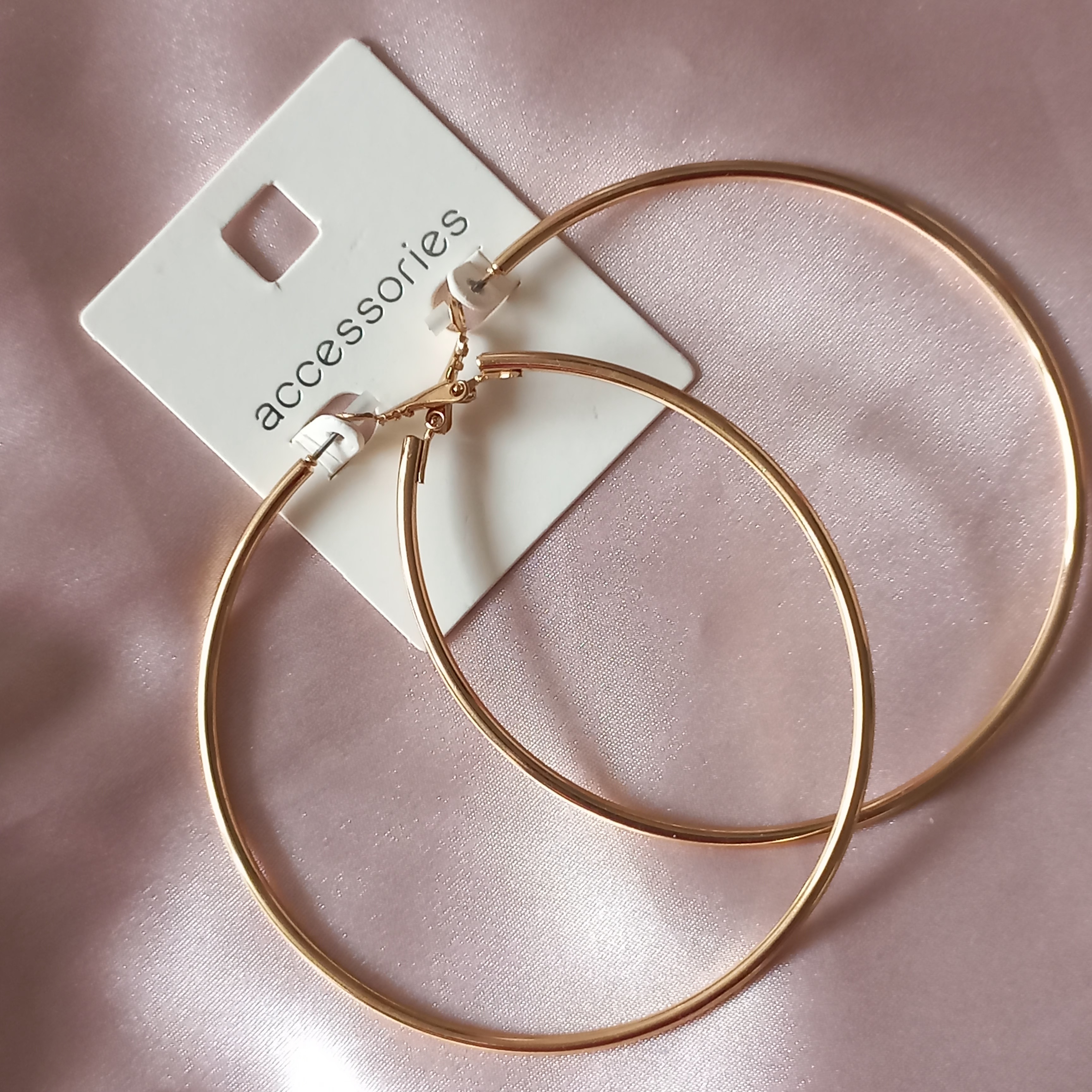 گوشواره زنانه حلقه طلایی برند اروپایی accessories ضدحساسیت 